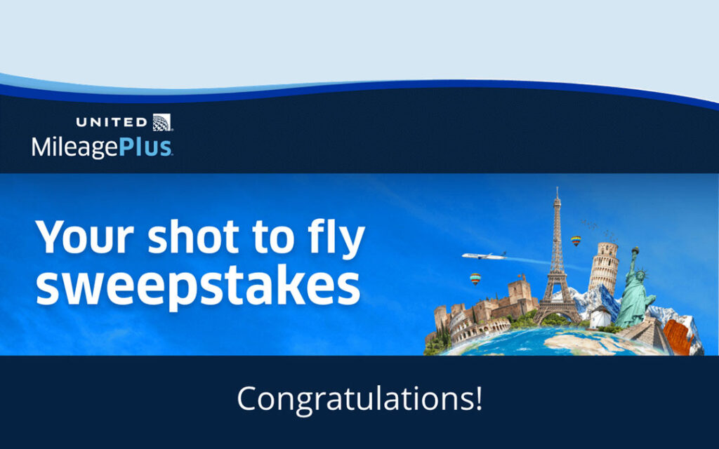United Airlines Your Shot to Fly Sweepstakes